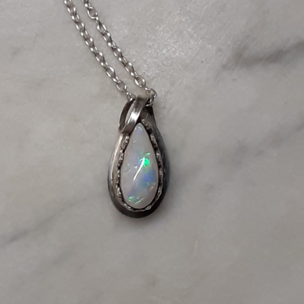 Spencer Opal in Sterling Silver Pendant